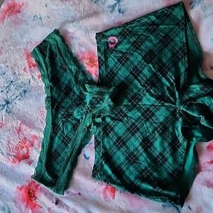 PINK Green flannel XXL panties